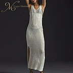 white crochet bodycon dress